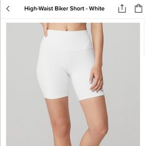 ALO White Biker Short